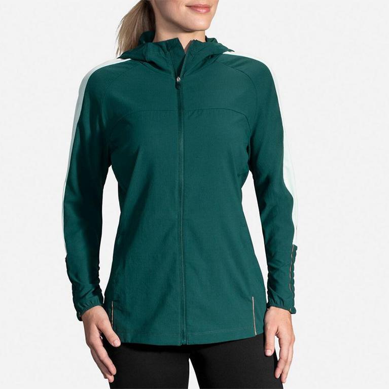 Brooks Canopy Running Jackets - Women's - Green (34067-WANL)